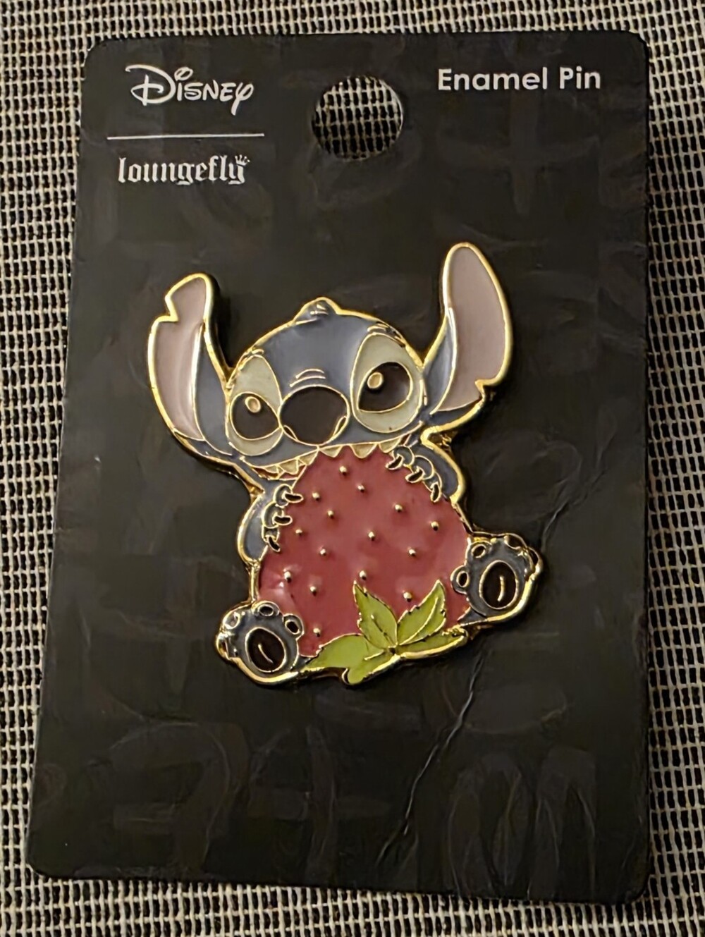 Disney With A Strawberry Pin - New On Card
